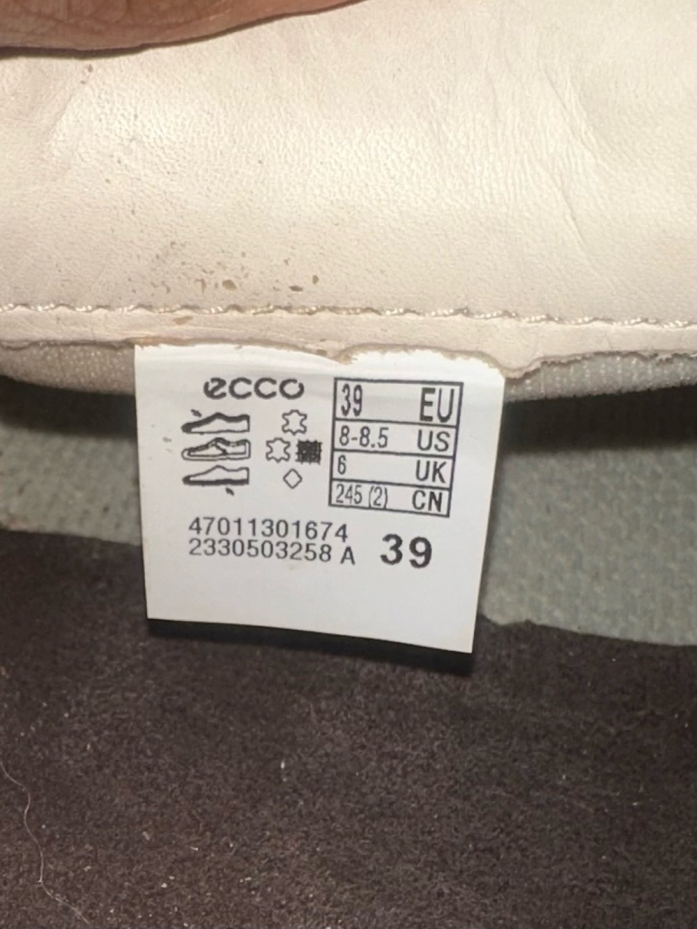 ECCO Soft 7 Woven Leather Slip On Sneaker Brown Taupe Size 39 US 8 8.5 Comfort - Picture 8 of 8
